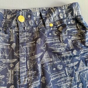 Women's Lauren Ralph Lauren Sailboat Pants - Size 28x24 - Blue Coastal Nautical
